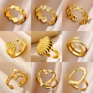 Adjustable Star Shell Ring