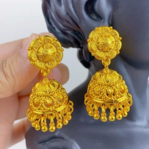 Gold Bell Tassel Earrings
