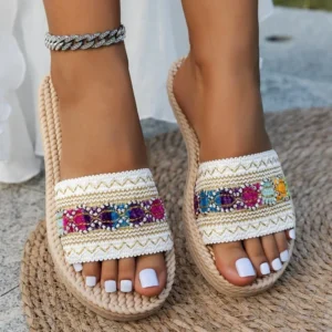 Bohemian Tassel Slides