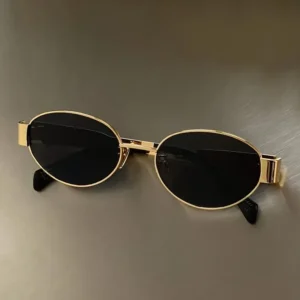Oval Metal Frame Sunglasses