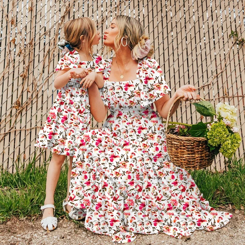 Mother & Daughter Floral Dress - Image 2