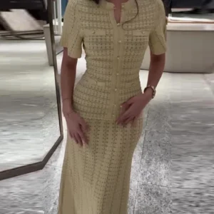 Knitted Mermaid Maxi Dress
