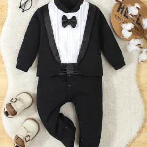 Infant Gentleman Footed Romper